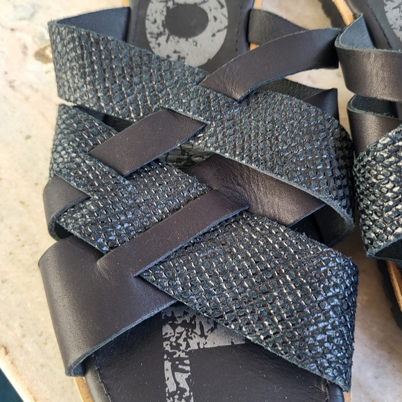 Sorel Womens Ella Black Woven Slide Sandals Size 11 - Picture 2 of 9